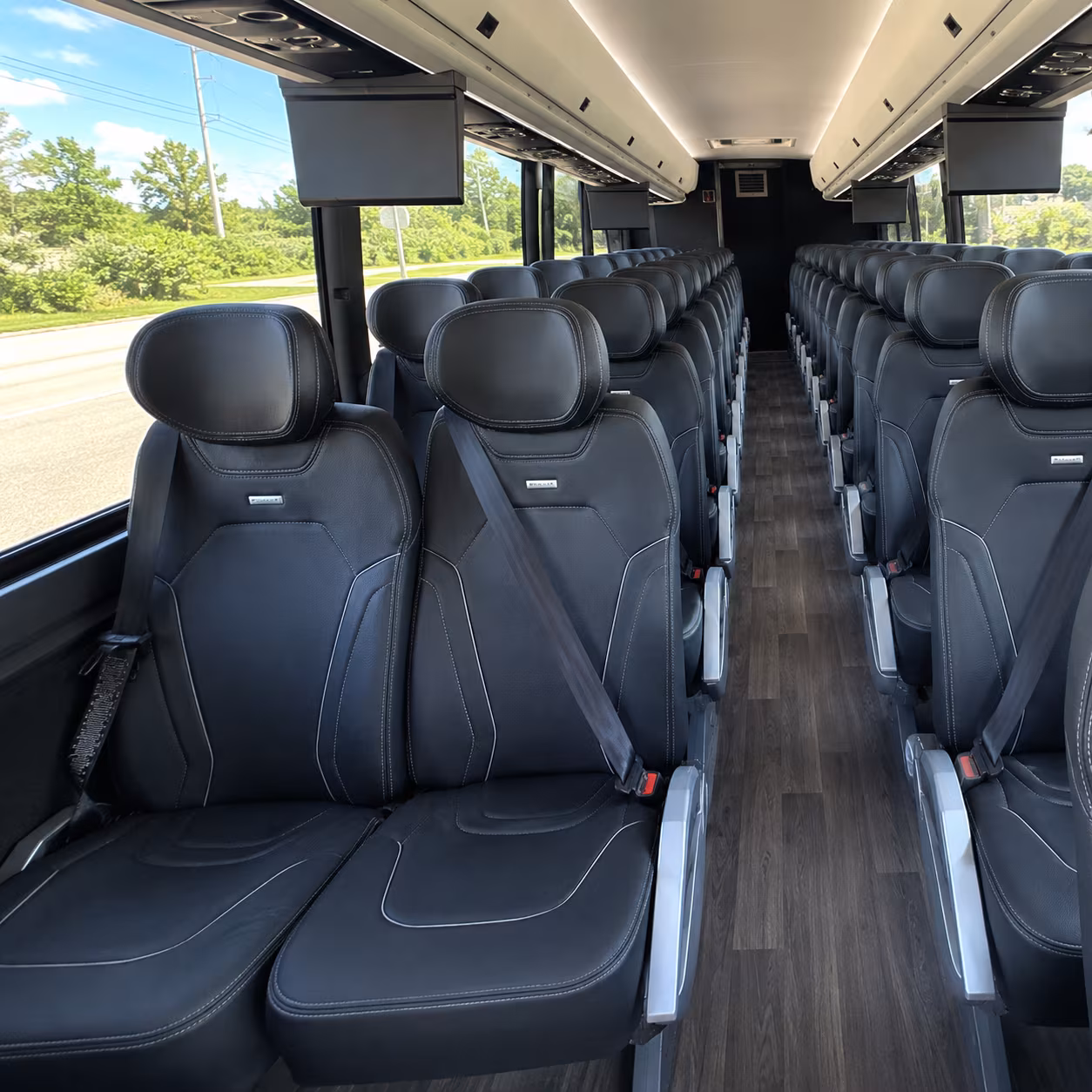 oceanside 47 passenger charter bus inside