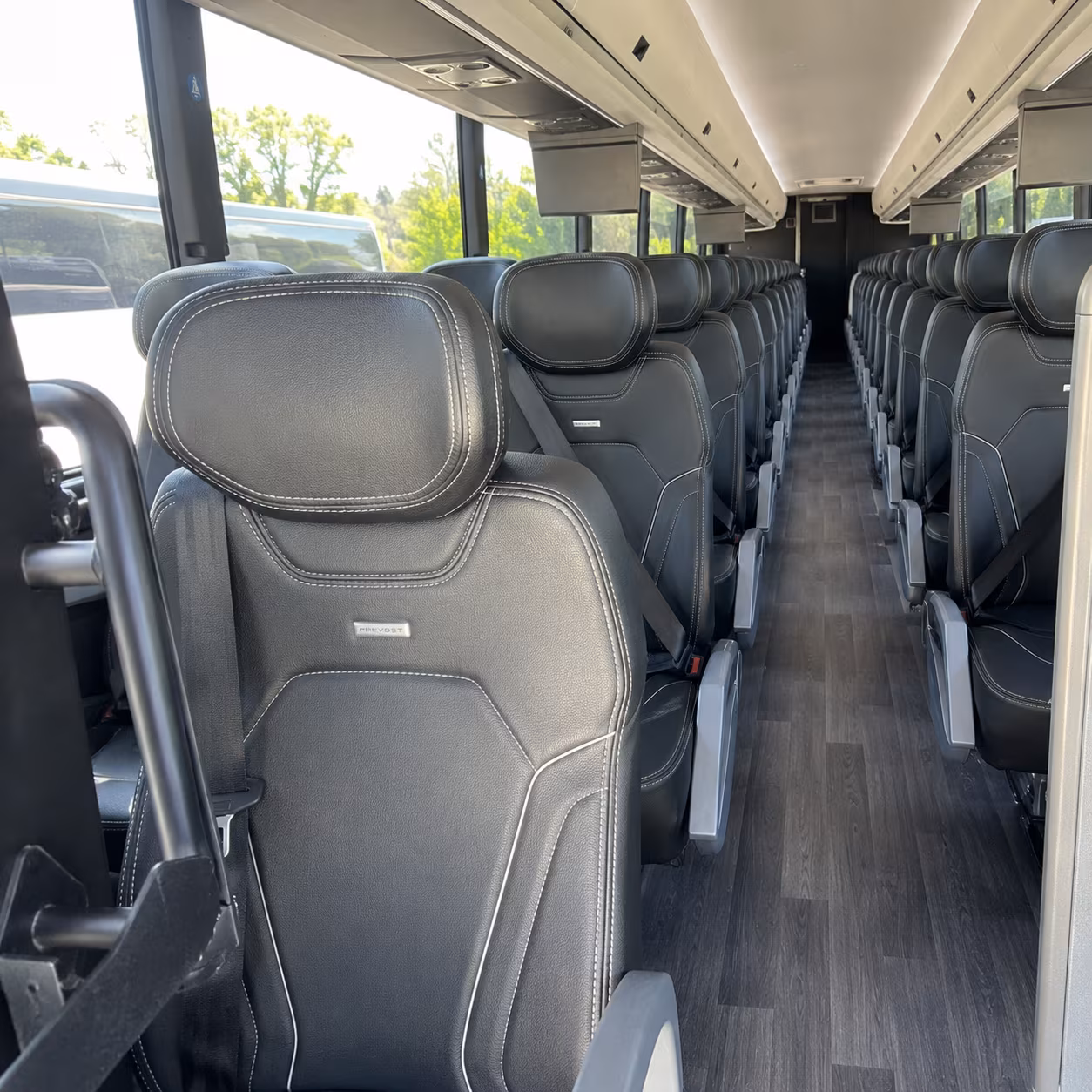 oceanside 47 passenger charter bus interior